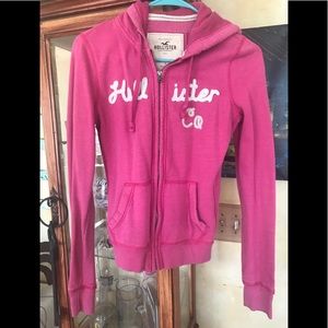 Pink Hollister Zipup Hoodie! Super soft!